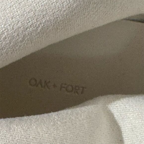 Oak + Fort Cream Mid Calf Heeled Boots Women’s 7 Square Toe Minimalist Y2K - Picture 10 of 10